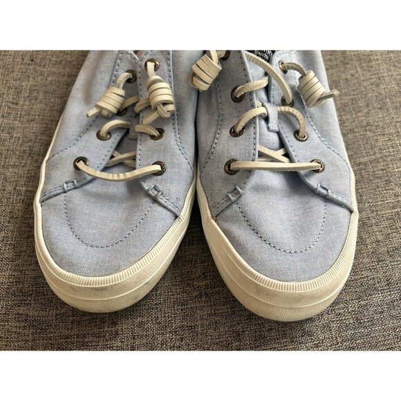 Sperry Memory Foam Canvas Top Sliders Womens Size 9.5 Blue Chambray - Picture 4 of 12